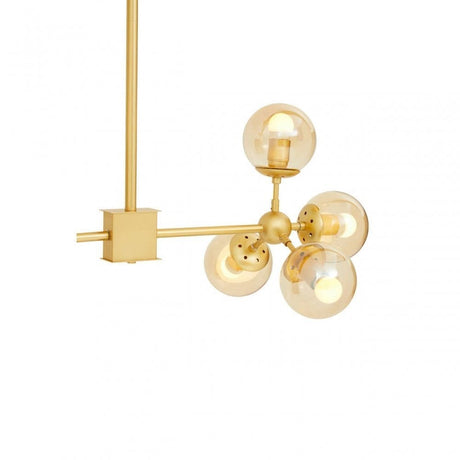 Abira Eight Bulb Gold Finish Pendant Light