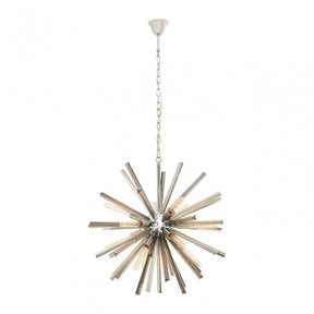 Karlo Smoke Grey Glass And Chrome Finish Light