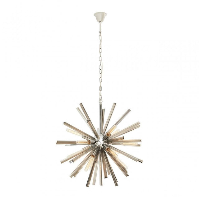 Karlo Smoke Grey Glass And Chrome Finish Light