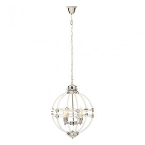 Karlo Pendant Light In Clear Acrylic And Chrome Finish
