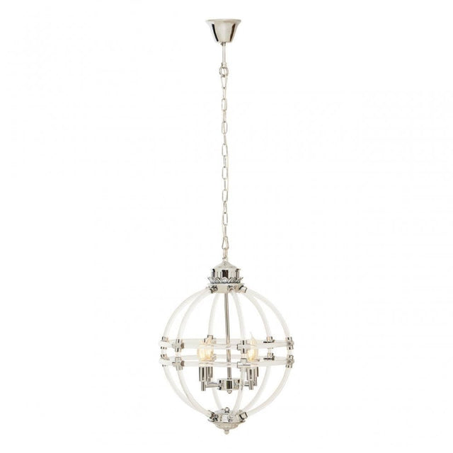 Karlo Pendant Light In Clear Acrylic And Chrome Finish