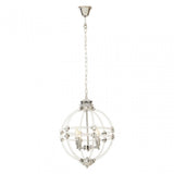 Karlo Pendant Light In Clear Acrylic And Chrome Finish