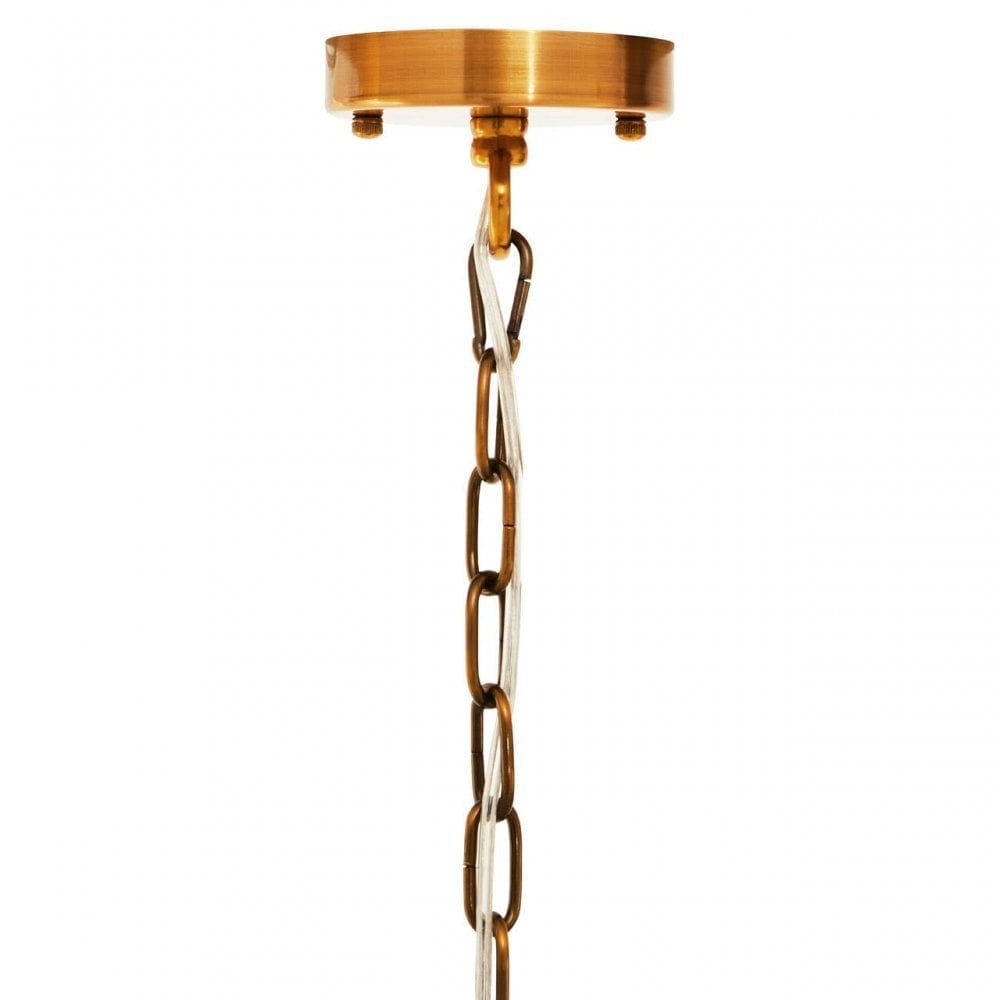 Karlo Metal Brass Finish Pendant Light With Four Bulbs