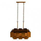 Karlo Metal Brass Finish Pendant Light With Eight Bulbs
