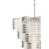 Karli Glass And Chrome Finish Prism Light With Fifteen Bulbs