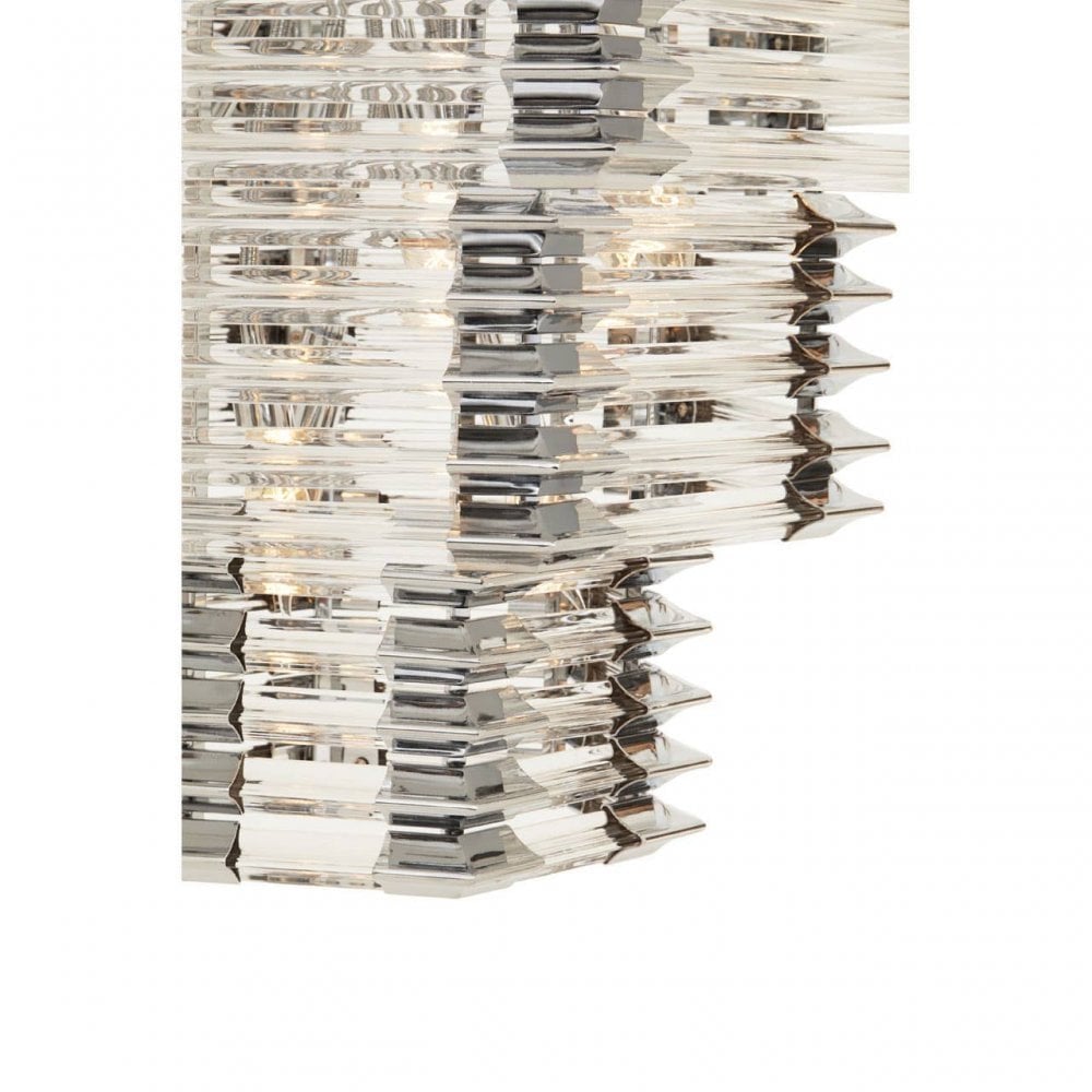 Karli Glass And Chrome Finish Prism Light With Fifteen Bulbs