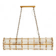 Karli Brass Eight Bulb Pendant Light