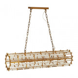 Karli Brass Eight Bulb Pendant Light