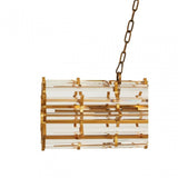 Karli Brass Eight Bulb Pendant Light