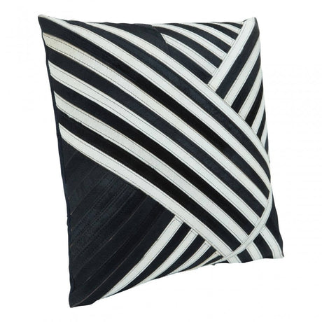 Safira Black And White Suede Cushion
