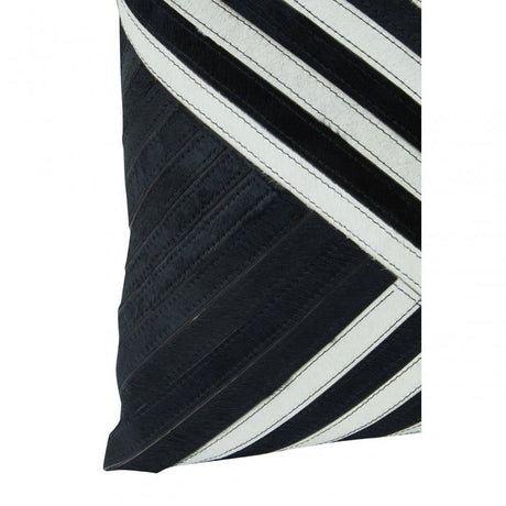 Safira Black And White Suede Cushion