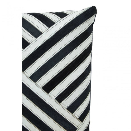 Safira Black And White Suede Cushion