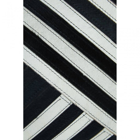 Safira Black And White Suede Cushion