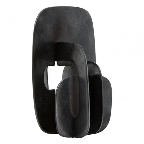 Prato Black Nickel Abstract Sculpture