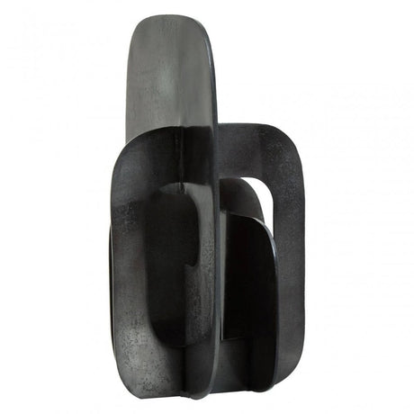 Prato Black Nickel Abstract Sculpture