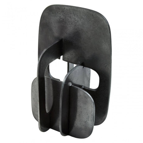 Prato Black Nickel Abstract Sculpture