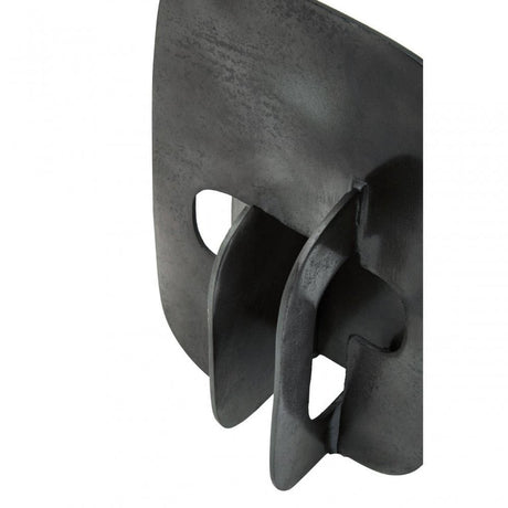 Prato Black Nickel Abstract Sculpture