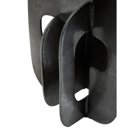 Prato Black Nickel Abstract Sculpture