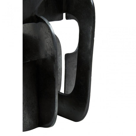 Prato Black Nickel Abstract Sculpture