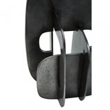 Prato Black Nickel Abstract Sculpture