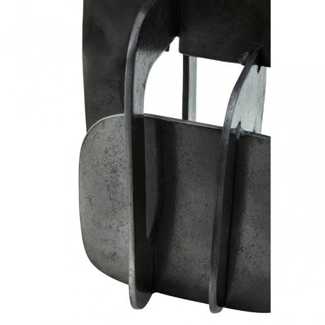 Prato Black Nickel Abstract Sculpture