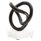 Mirano Matt Black Knot Sculpture