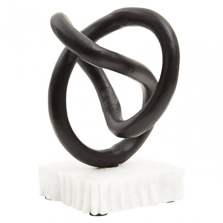 Mirano Matt Black Knot Sculpture