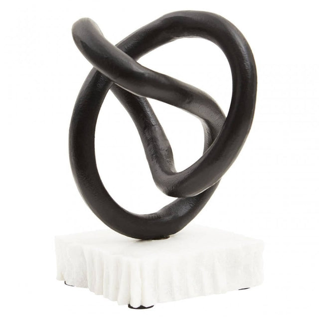 Mirano Matt Black Knot Sculpture