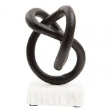 Mirano Matt Black Knot Sculpture