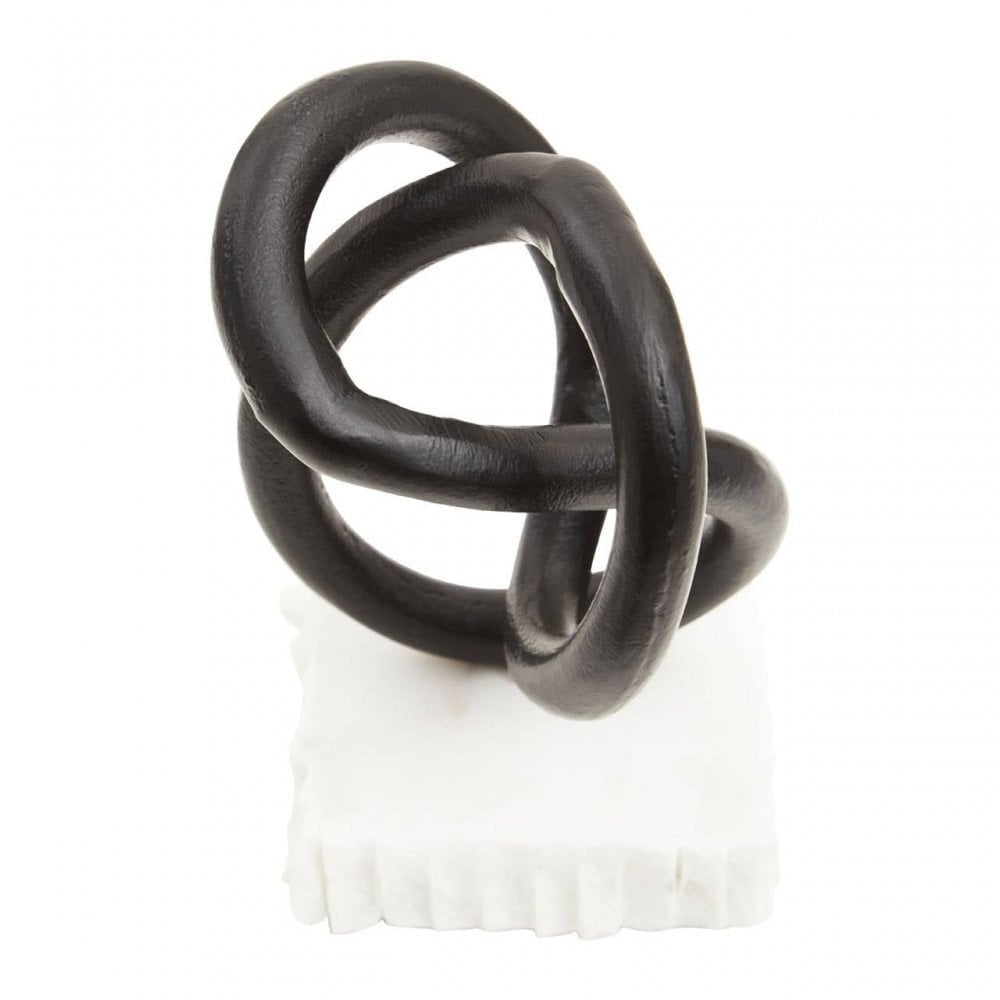 Mirano Matt Black Knot Sculpture