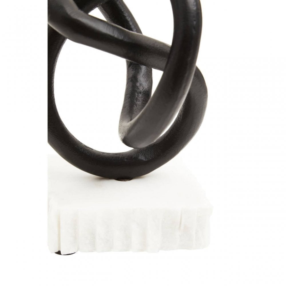 Mirano Matt Black Knot Sculpture