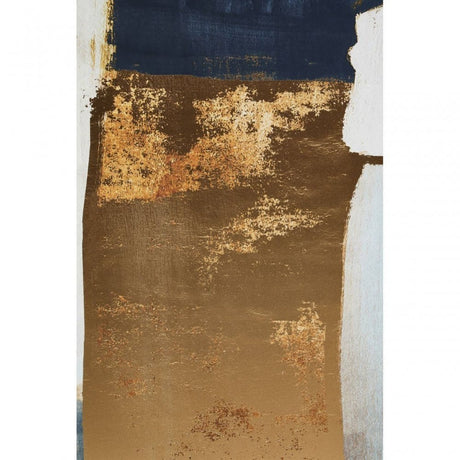 Astratto Blue And Gold Foil Wall Art