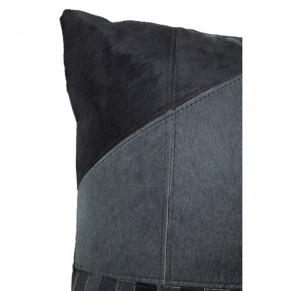 Safira Black And Grey Suede Cushion