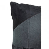 Safira Black And Grey Suede Cushion