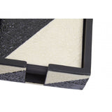 Ezra Set Of Four Black And White Coasters With Holder