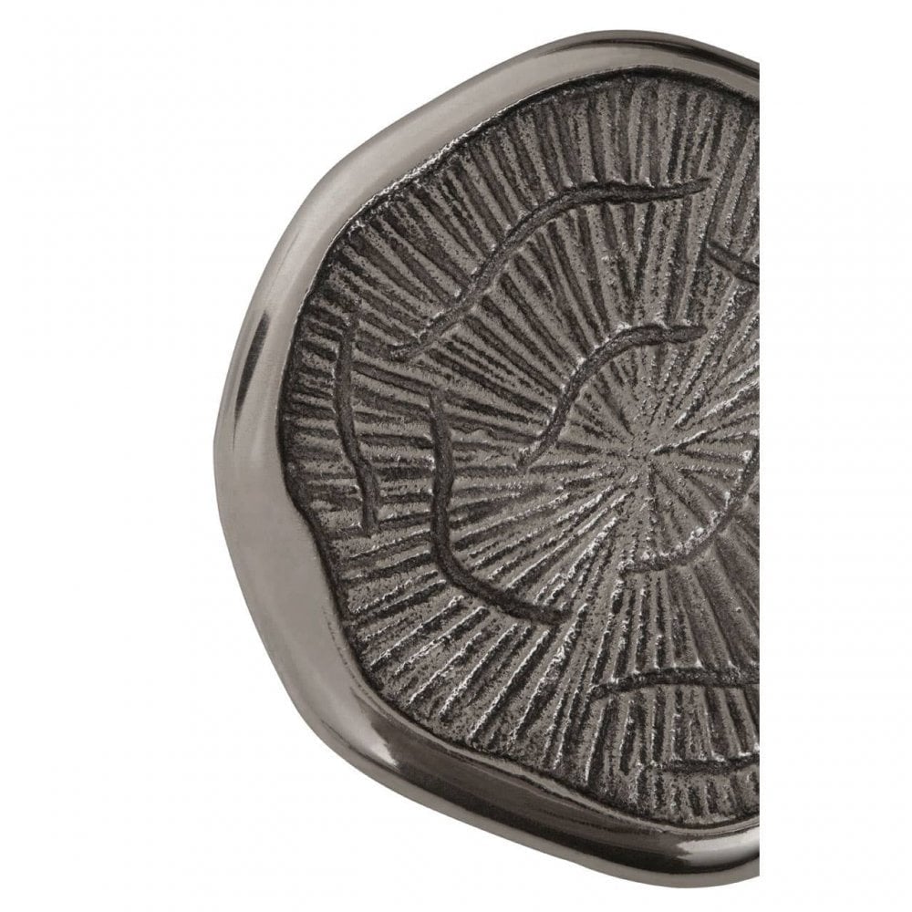 Silva Set Of Four Oak Effect Silver Top Coasters