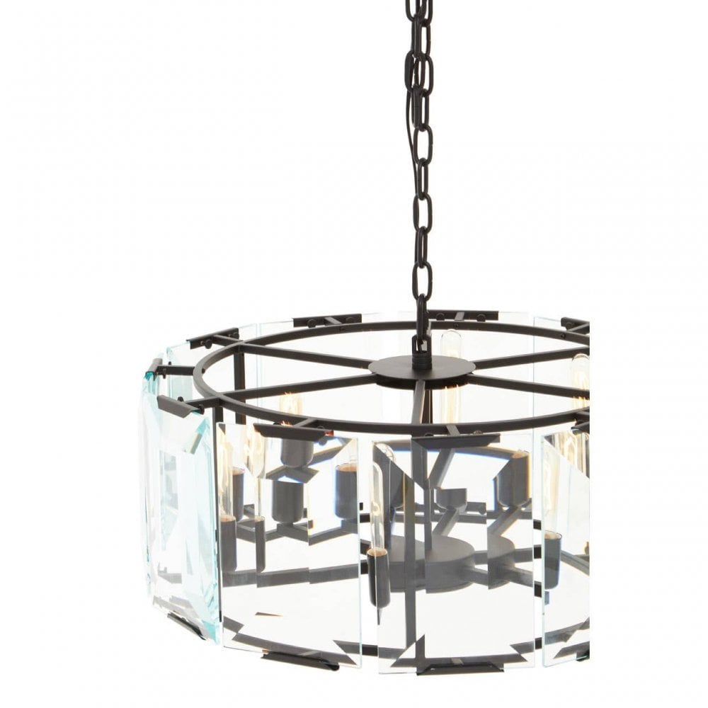 Babylon Small Black Iron Chandelier