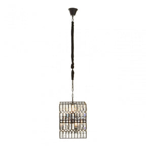 Babylon Black Iron And Crystal Chandelier