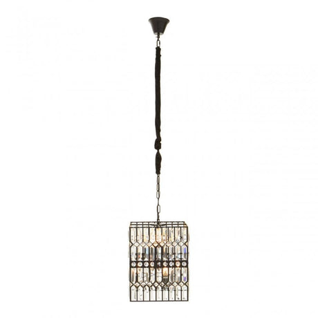 Babylon Black Iron And Crystal Chandelier