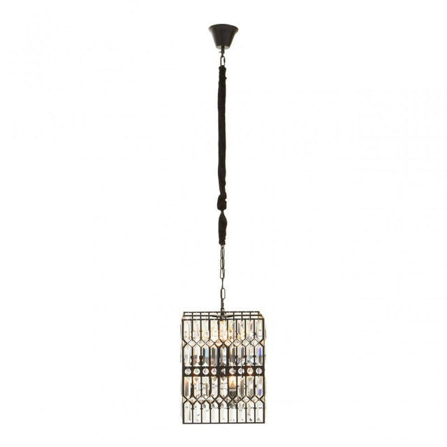 Babylon Black Iron And Crystal Chandelier