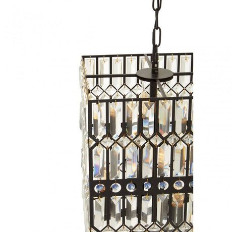 Babylon Black Iron And Crystal Chandelier