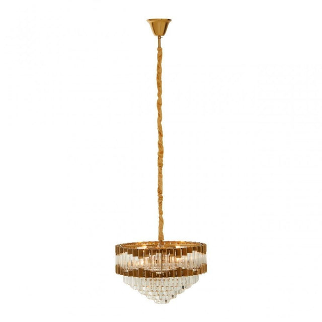 Babylon Four Bulb Antique Gold Chandelier