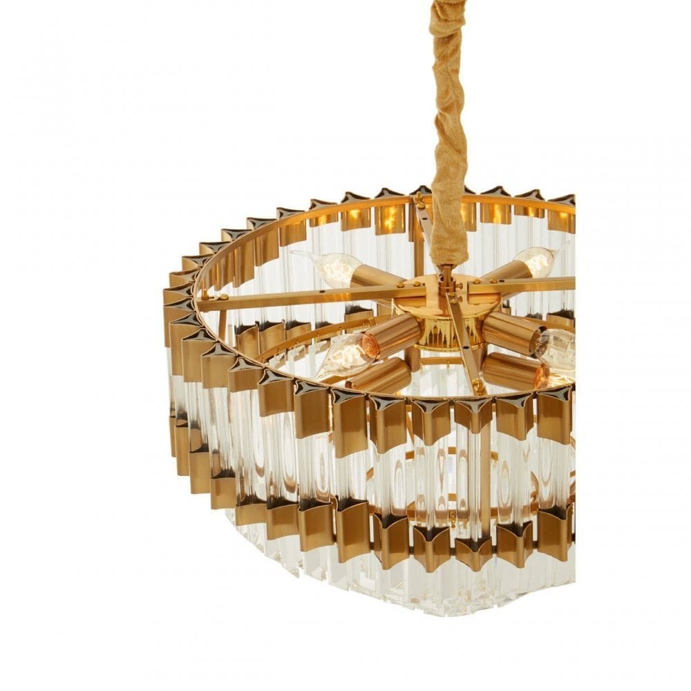 Babylon Four Bulb Antique Gold Chandelier
