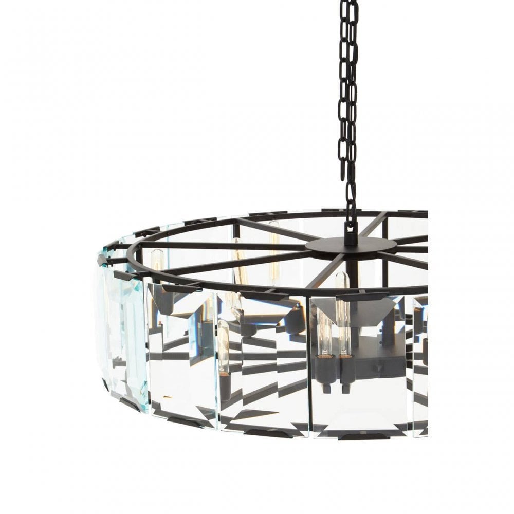 Babylon Large Black Iron Chandelier