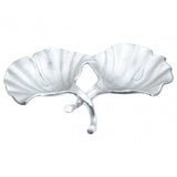 Prato Ginkgo Silver Finish Dish