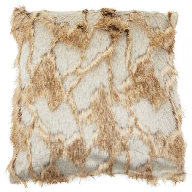 Bosie Lamina Grey And Natural Square Cushion