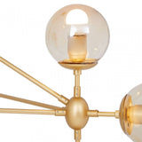 Abira Ten Bulb Gold Finish Pendant Light