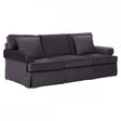 Ralph Three Seat Black Velvet Sofa