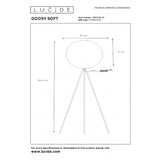 Lucide GOOSY SOFT Floor Lamp - Ø 50 cm - E27 Socket - White Elegance