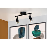 Lucide CARO - Modern Black Ceiling Spotlights - Dual GU10